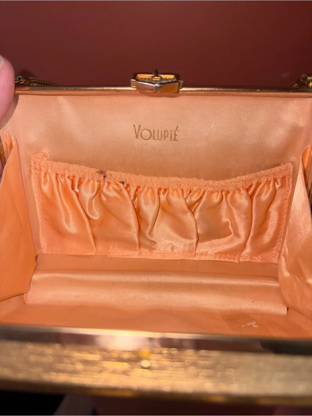 Antique Volupté gold handbag